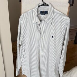 Polo by Ralph Lauren Men's White Pinstripe Shirt